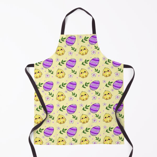 Item preview, Cute Easter Chick Pattern | Kawaii Baby Chick, Purple Easter Eggs & Spring Flowers | Pastel Easter Aesthetic designed and sold by Courts-Cooks.