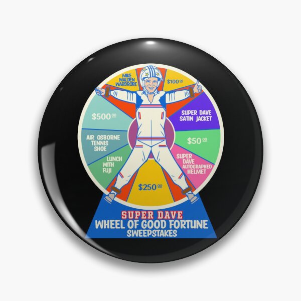 Item preview, SUPER DAVE Wheel of Good Fortune Sweepstakes Air Osborne Tennis Shoe Lunch With Fuji Satin Jacket designed and sold by Laxmicreations.