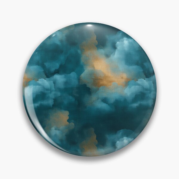 Item preview, Deep Teal and Amber Painterly Abstract Seamless Pattern designed and sold by Moisky Patterns.