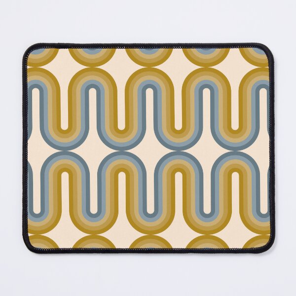 Item preview, Retro Mid Century Modern - Mustard Gold and Dusty Blue designed and sold by JMgraphic.