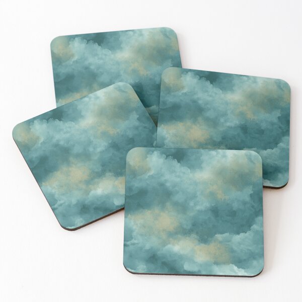 Item preview, Teal Atmospheric Abstract Cloud Seamless Pattern designed and sold by Moisky Patterns.