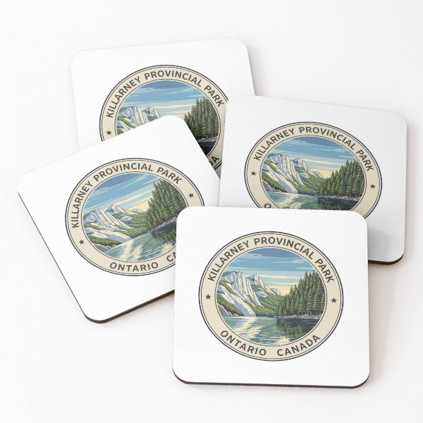 Item preview, Killarney Ontario - Killarney Provincial Park Retro Nature Badge designed and sold by JessArty ⭐⭐⭐⭐⭐.