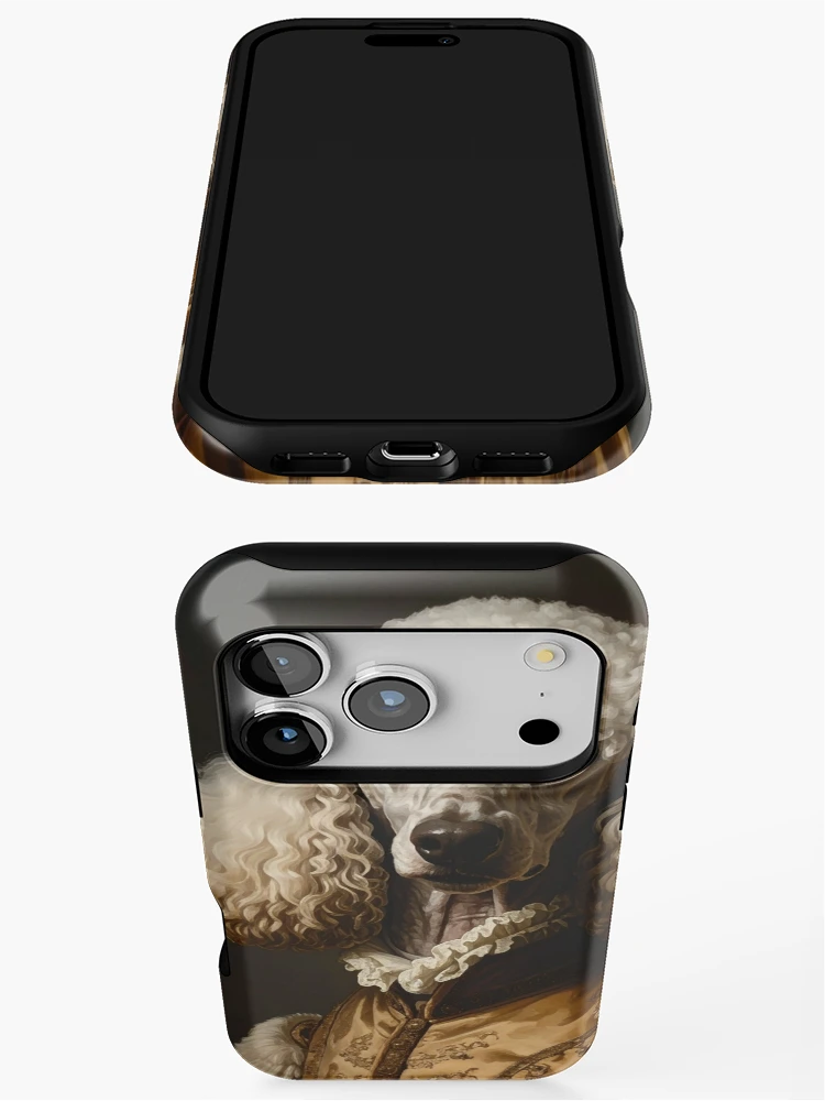 Thumbnail 3 of 4, iPhone Case, Royal Poodle Renaissance Portrait designed and sold by Rutvain.