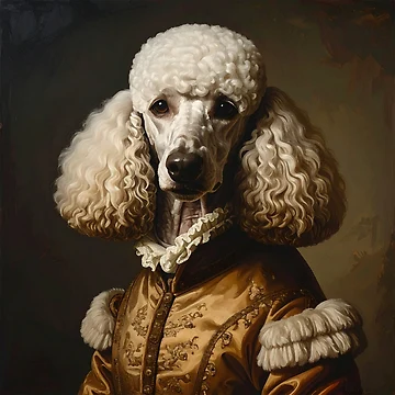 Artwork thumbnail, Royal Poodle Renaissance Portrait by Rutvain