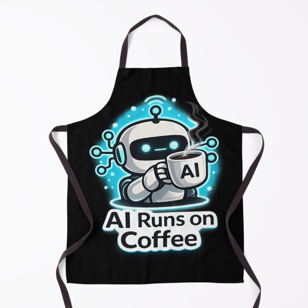 Artikelvorschau, KI-läuft mit Kaffee – Lustiges Tech-Roboter-Koffein-Shirt entworfen und verkauft von GaliciaCity.