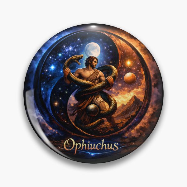 Item preview, Ophiuchus -Zodiac starsign, inside an yin-yang 13th sign,Nov 29-Dec 17 designed and sold by FireOrchid.