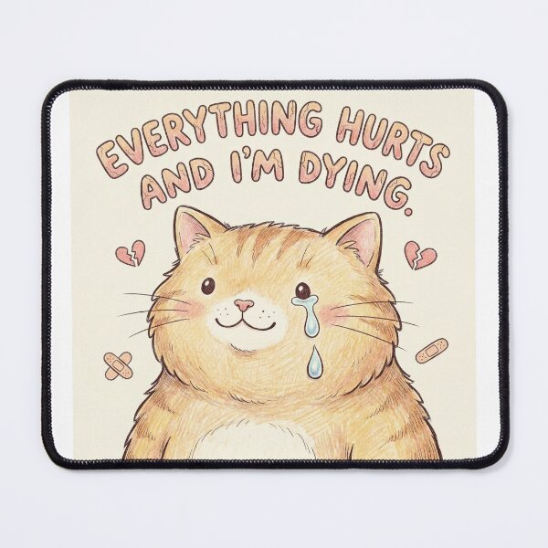 Item preview, Everything Hurts Smiling Cat | Post Leg Day Humor designed and sold by ryanguas.