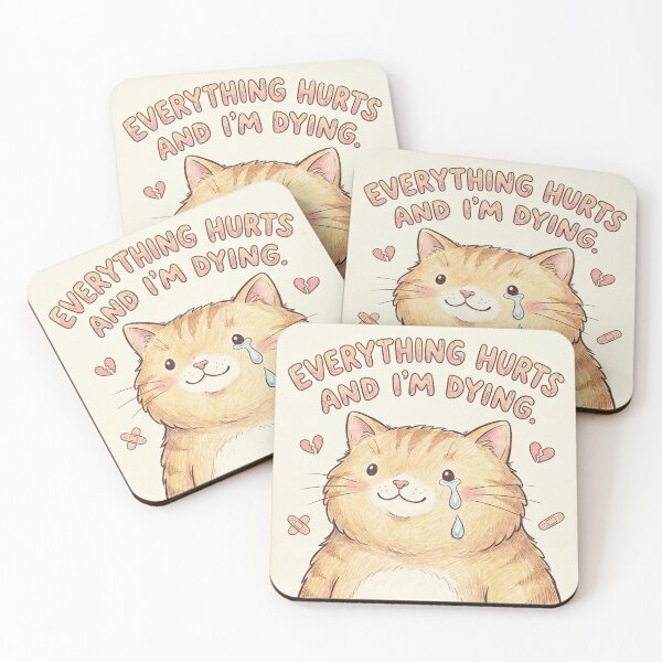 Item preview, Everything Hurts Smiling Cat | Post Leg Day Humor designed and sold by ryanguas.