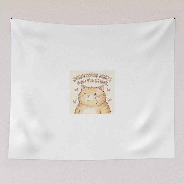 Item preview, Everything Hurts Smiling Cat | Post Leg Day Humor designed and sold by ryanguas.