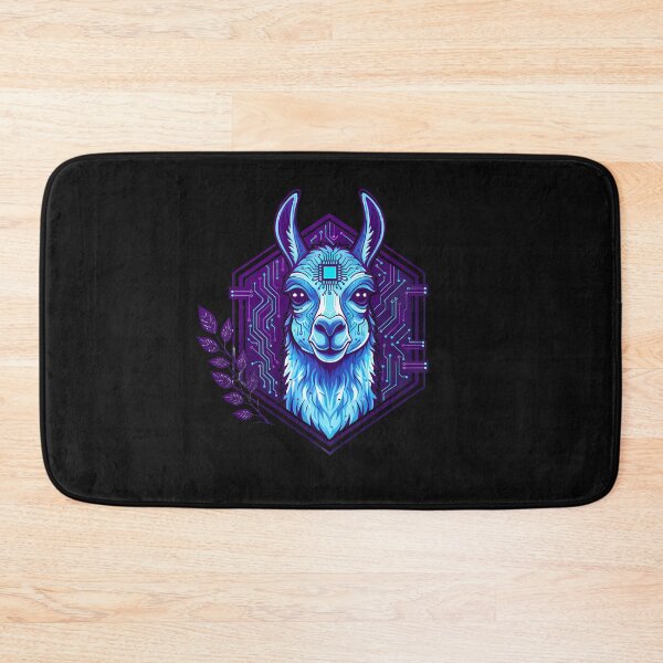 Item preview, Cyber Llama Tech Art - Futuristic Neon Circuit Andean Wildlife Illustration designed and sold by AbulailArt.
