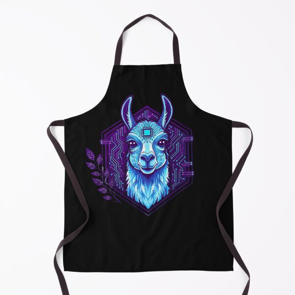 Item preview, Cyber Llama Tech Art - Futuristic Neon Circuit Andean Wildlife Illustration designed and sold by AbulailArt.