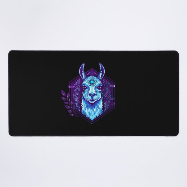 Item preview, Cyber Llama Tech Art - Futuristic Neon Circuit Andean Wildlife Illustration designed and sold by AbulailArt.