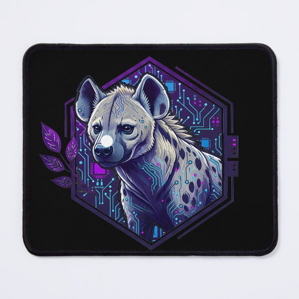 Item preview, Cyber Hyena Tech Logo - Neon Circuit Cyberpunk Wildlife designed and sold by AbulailArt.