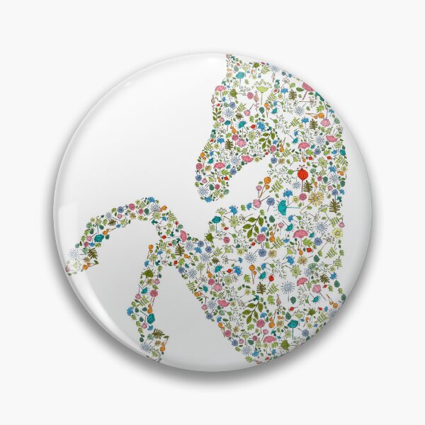 Artikelvorschau, Blumenpferdesilhouette – Von der Natur inspirierte Pferdeillustration entworfen und verkauft von AlisaArtDecor.
