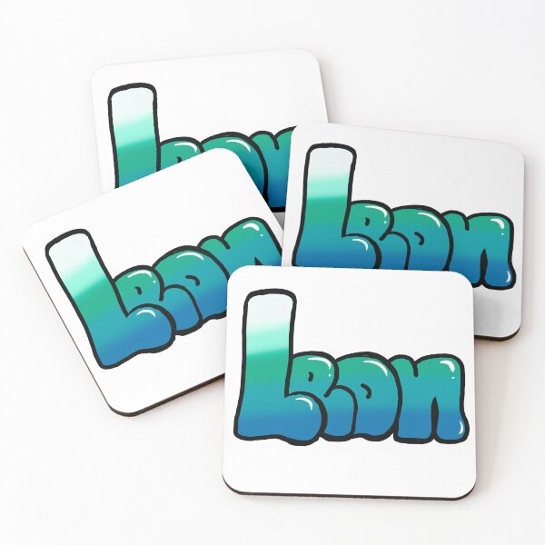 Item preview, Leon name in Aqua blue graffiti calligraphy Top 10 unique personalized gifts for boys and men named Leon designed and sold by Artonmytee.