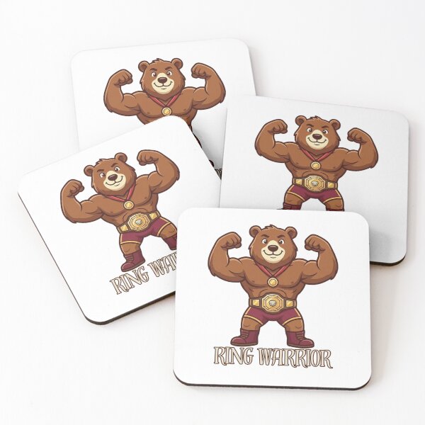 Item preview, Ring Warrior - Strongman Grizzly Bear Champion designed and sold by LoudVictory.