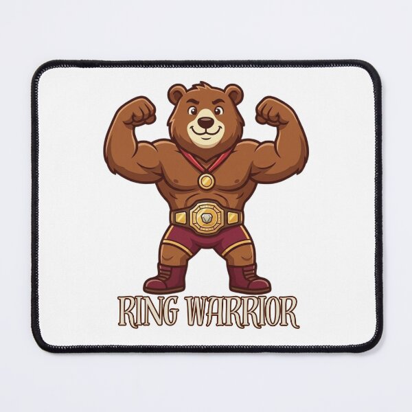 Item preview, Ring Warrior - Strongman Grizzly Bear Champion designed and sold by LoudVictory.