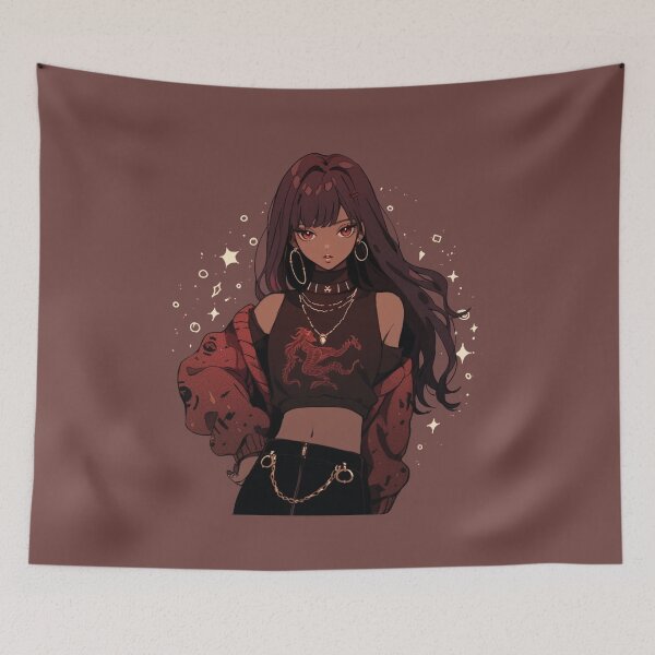 Item preview, Scorpio Zodiac Anime Girl Dark Aesthetic designed and sold by madkiitten.