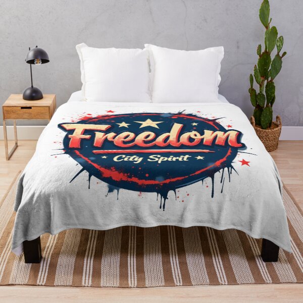 Item preview, Freedom City Spirit Shirt – Urban Graffiti Patriotic Design designed and sold by relso.