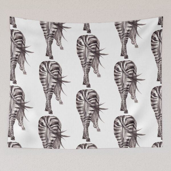 Item preview, Realistic Zebra Watercolor – Artistic Wildlife Zebra Painting designed and sold by AlisaArtDecor.