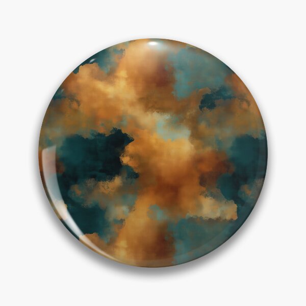 Item preview, Burnt Orange Atmospheric Abstract Texture with Teal designed and sold by Moisky Patterns.