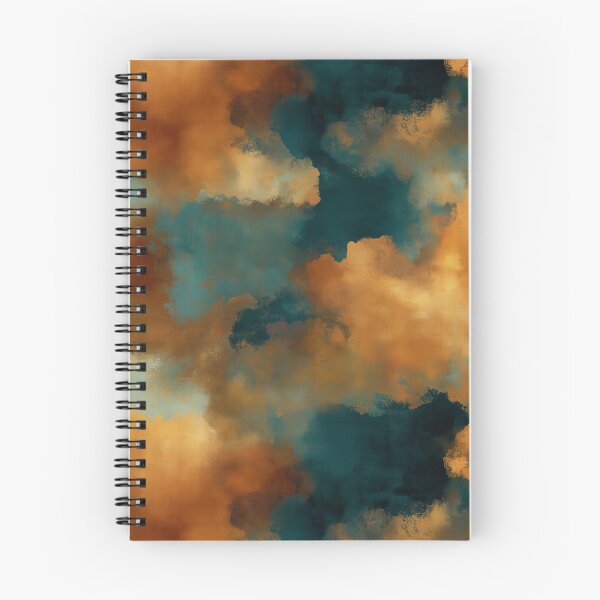 Item preview, Burnt Orange Atmospheric Abstract Texture with Teal designed and sold by Moisky Patterns.