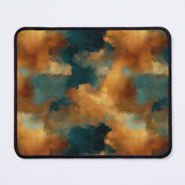 Item preview, Burnt Orange Atmospheric Abstract Texture with Teal designed and sold by Moisky Patterns.
