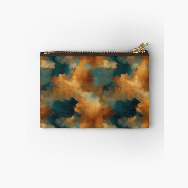 Item preview, Burnt Orange Atmospheric Abstract Texture with Teal designed and sold by Moisky Patterns.
