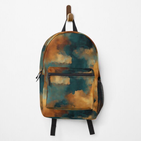 Item preview, Burnt Orange Atmospheric Abstract Texture with Teal designed and sold by Moisky Patterns.
