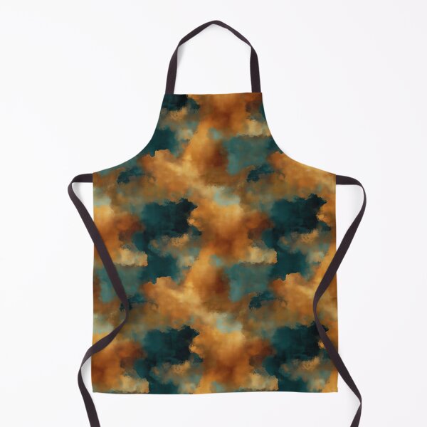 Item preview, Burnt Orange Atmospheric Abstract Texture with Teal designed and sold by Moisky Patterns.
