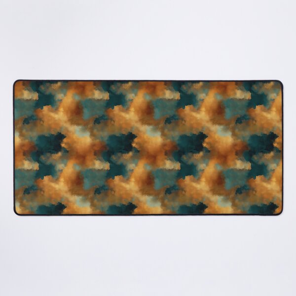 Item preview, Burnt Orange Atmospheric Abstract Texture with Teal designed and sold by Moisky Patterns.