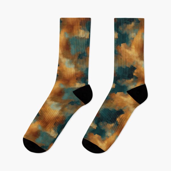 Item preview, Burnt Orange Atmospheric Abstract Texture with Teal designed and sold by Moisky Patterns.