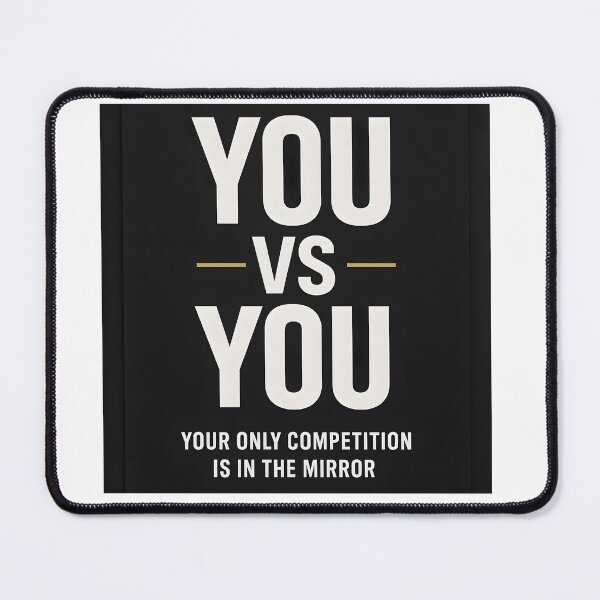 Item preview, You VS You Motivational Basketball Poster, Your Only Competition Is In The Mirror, Gym Wall Art Print designed and sold by GoldenVerseArt.
