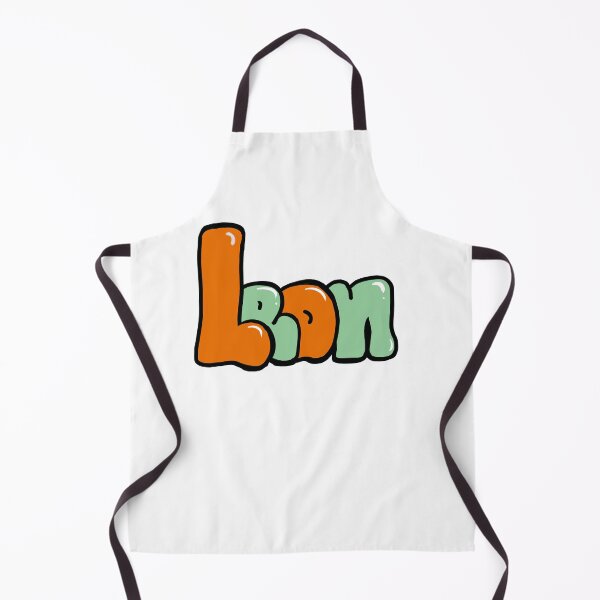 Item preview, Leon name in Aqua orange and sage green graffiti calligraphy Top 10 unique personalized gifts for boys and men named Leon designed and sold by Artonmytee.