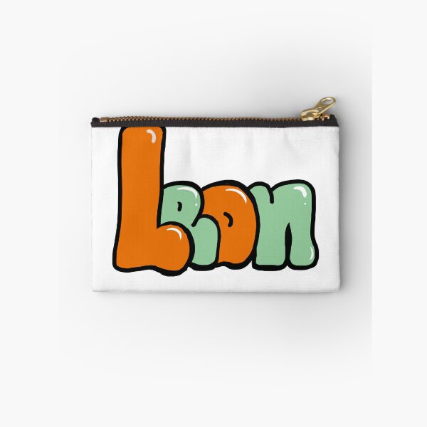 Item preview, Leon name in Aqua orange and sage green graffiti calligraphy Top 10 unique personalized gifts for boys and men named Leon designed and sold by Artonmytee.