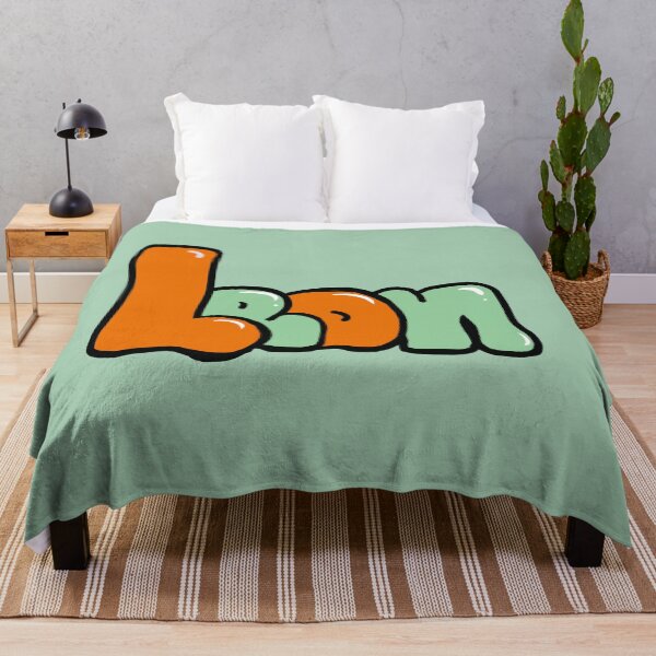 Item preview, Leon name in Aqua orange and sage green graffiti calligraphy Top 10 unique personalized gifts for boys and men named Leon designed and sold by Artonmytee.
