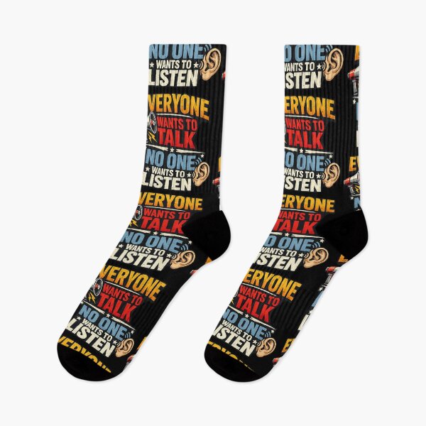 Item preview, Everyone Wants To Talk No One Wants To Listen Funny Communication Humor Design designed and sold by TeeTimeTreasure.