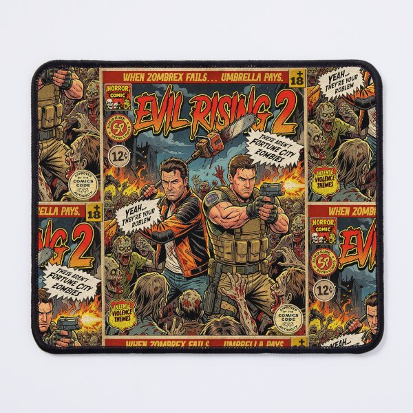 Item preview, Evil Rising 2 Horror Gaming Vintage Comic Cover Art designed and sold by Back2Collage.