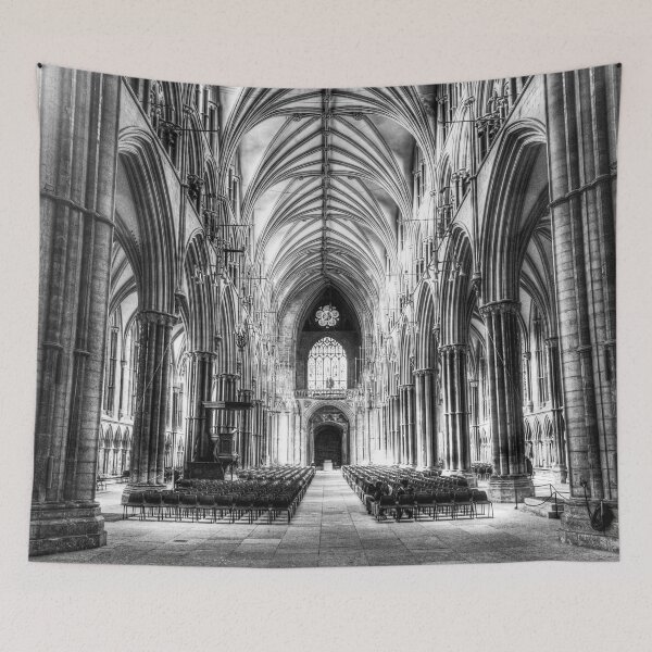 Item preview, Lincoln Cathedral Gothic Nave in Black and White designed and sold by Paul Thompson Photography.