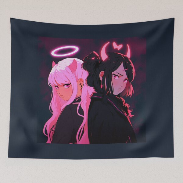 Item preview, Dark Aesthetic Anime Angel vs Devil designed and sold by madkiitten.