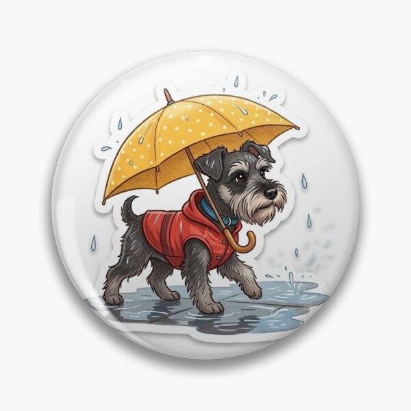 Item preview, Schnauzer in rain designed and sold by GIR .