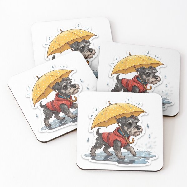 Item preview, Schnauzer in rain designed and sold by GIR .