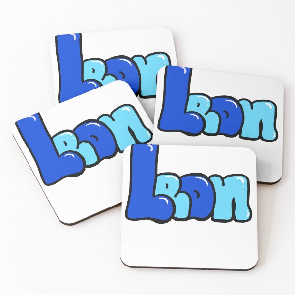 Item preview, Leon name in Blue shades graffiti calligraphy Top 10 unique personalized gifts for boys and men named Leon designed and sold by Artonmytee.