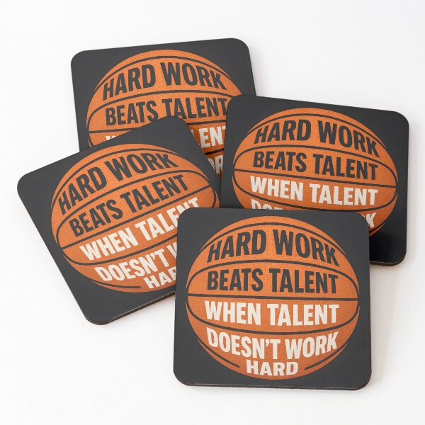 Item preview, Hard Work Beats Talent Basketball Motivational Poster, Sports Typography Wall Art Print, Athlete Gift designed and sold by GoldenVerseArt.