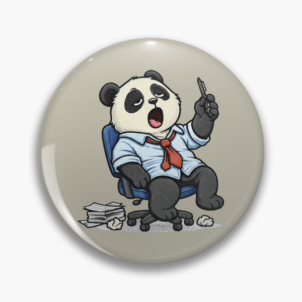 Item preview, Lazy Office Panda – Funny Tired Office Worker Panda Cartoon Mascot designed and sold by ColorSplash123.