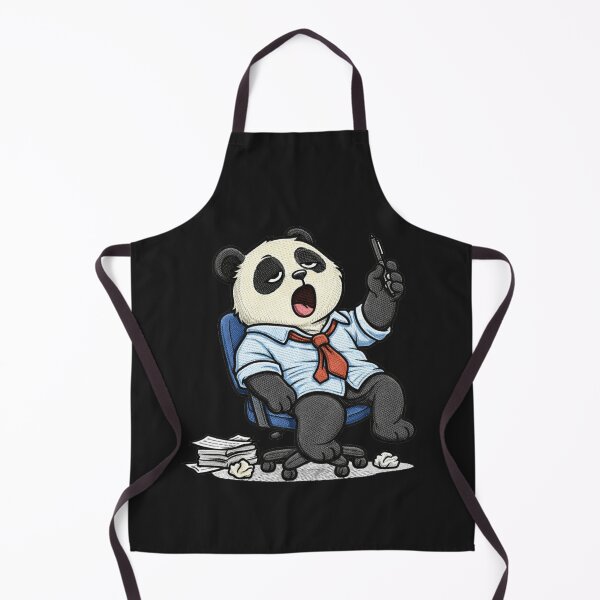 Item preview, Lazy Office Panda – Funny Tired Office Worker Panda Cartoon Mascot designed and sold by ColorSplash123.