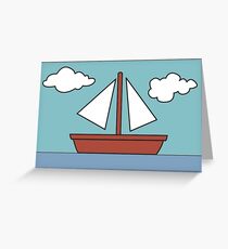 Simpsons Sailboat Painting Greeting Card