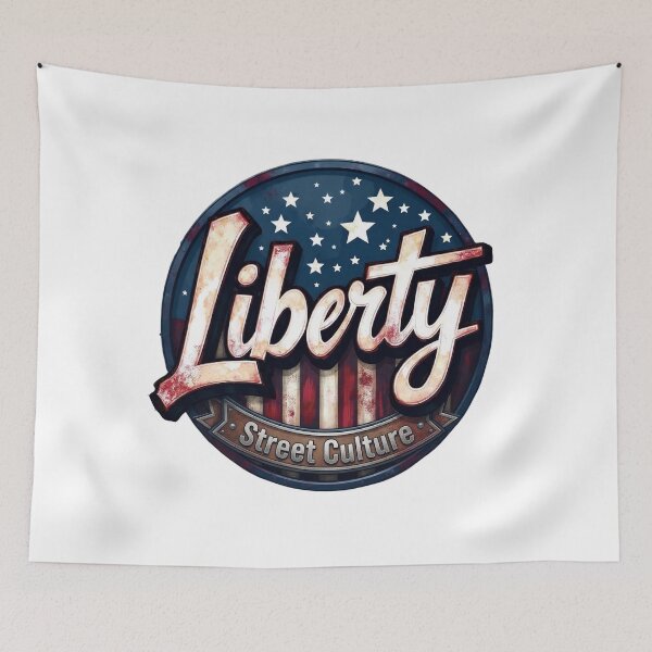 Item preview, Liberty Street Culture Shirt – Urban Patriotic Graffiti Design designed and sold by relso.