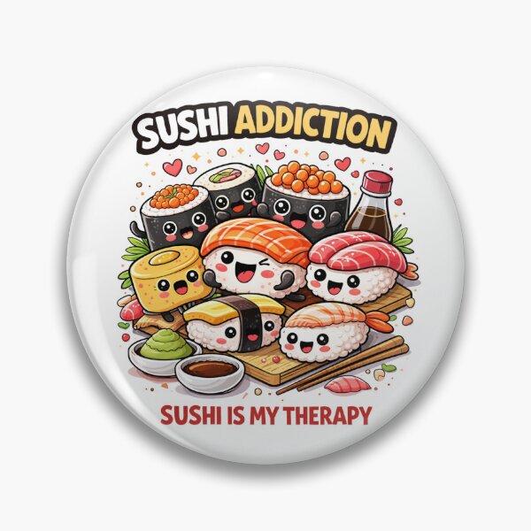 Item preview, Sushi Addiction Cute Kawaii Sushi Cartoon designed and sold by MarinaBlackArt.