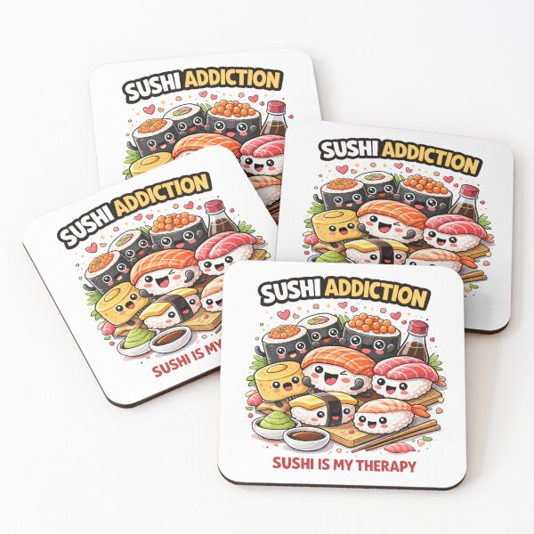 Item preview, Sushi Addiction Cute Kawaii Sushi Cartoon designed and sold by MarinaBlackArt.